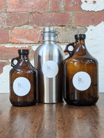 Growlers (950mL Glass, 1.9L Glass, 2L Stainless)